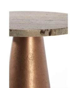 Bijzettafel Ynez - Bruin/Koper - 29x29x43cm -Meubilair Verkoop 0070567f66a24dd88b170d5cbd8455ab