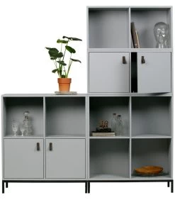 VTwonen Lower Case Four Open Incl Onderstel - Betongrijs - 93x81x35 -Meubilair Verkoop 0133aa7412e14f0e96b4c2b415e33503