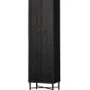 BePureHome Bequest Hoge Kast - Hout - Zwart - 210x60x40 -Meubilair Verkoop 025eff91074b4d8fb35fe63e41443260