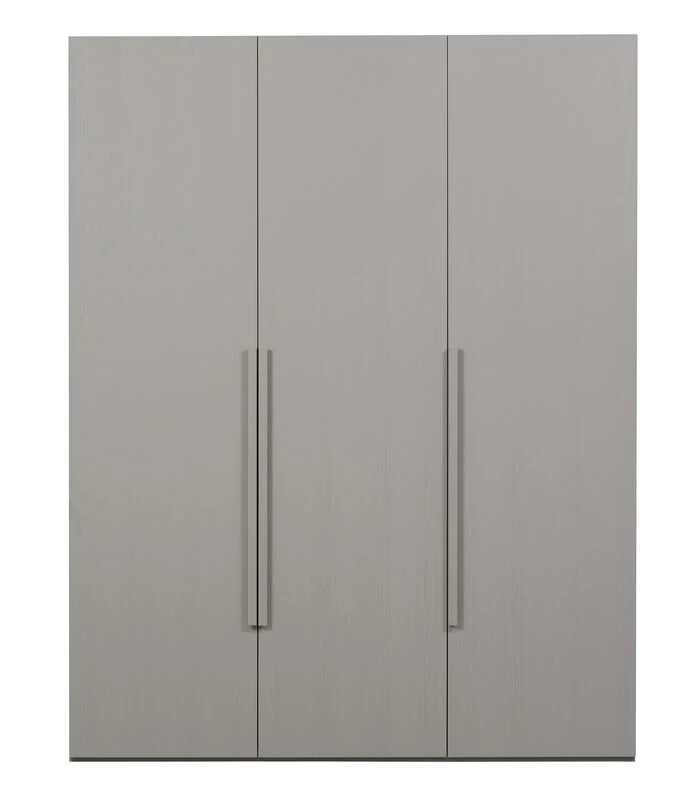 WOOOD Rens Kledingkast 3-Deurs - Noten/Grijs - 210x165x58 4 WOOOD Rens Kledingkast 3-Deurs - Noten/Grijs - 210x165x58 - Afbeelding 2