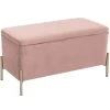 Leitmotiv Bank Snog XL - Velvet Roze, Goud Geverfde Poten - 90x45x45cm -Meubilair Verkoop 05320f61224f49e78ee7be1736e1b263