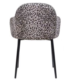 WOOOD Noortje Eetkamerstoel - Polyester - Panterprint - Set Van 2 -Meubilair Verkoop 053ea7c6364c45e0952a77c34bba335a