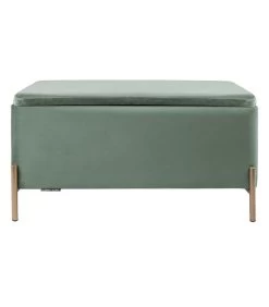 Leitmotiv Bank Snog XL - Velvet Jade Groen, Goud Geverfde Poten - 90x45x45cm -Meubilair Verkoop 0609677f29734abab457399ddf414144