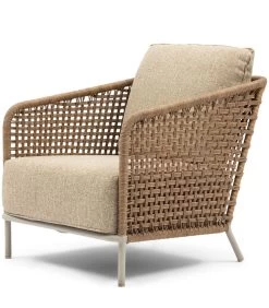 Riviera Maison Tuinstoel Buiten - Sanur Outdoor Lounge Chair - Beige -Meubilair Verkoop 0927df7bdf8e4c02a979c0a81b6bb812