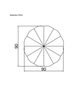 Drijvende XL-buitenpoef Zee-egelvorm Raffia-effect -Meubilair Verkoop 0ce759f6f7b544af8815f66c4632ef2d