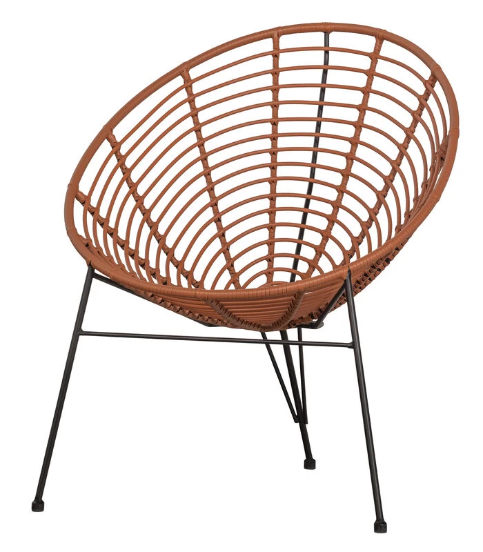 WOOOD Loungestoel Buiten Jane - PE/Metaal - Terra - 88x72x81 3 WOOOD Loungestoel Buiten Jane - PE/Metaal - Terra - 88x72x81