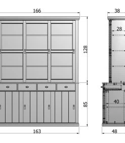 WOOOD Lagos Winkelkast - Grenen - Wit - 214x166x48 -Meubilair Verkoop 0f2c56ccf2a5468998cae002dd2c4711