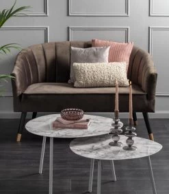 Leitmotiv Bijzettafel Ovoid - Wit - 67x60x42 Cm -Meubilair Verkoop 13808f17350c41d0b2a8a8ee2f4df21f