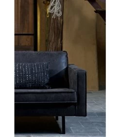 BePureHome Rodeo Fauteuil - Recycle Leer - Zwart - 85x105x86 -Meubilair Verkoop 14e5c05b0d5848bf91e1b89fb555d431