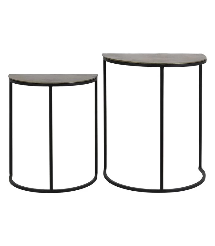 Bijzettafel Peto - Brons - Set 3 Bijzettafel Peto - Brons - Set