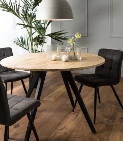 Eettafel Magnifera - Hout/Zwart - Ø120cm -Meubilair Verkoop 15cd9ce474aa46199183debcb58a110d