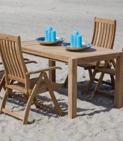 Verstelbare Tuinstoel Comfort - Teak - Naturel - 109x74x58 -Meubilair Verkoop 162ae4e226ed40058673171b511089cc