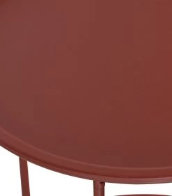 WOOOD Ivar Bijzettafel L - Metaal - Rood - 38x56x56 -Meubilair Verkoop 1833e7abdf3444c5a013624f2ff76d19