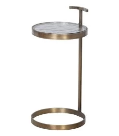 BePureHome Cool Bijzettafel - Metaal/Glas - Antique Brass - 63x31x31