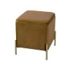 Leitmotiv Poef Snog - Cognac Bruin/Goud - 45x45x47cm -Meubilair Verkoop 1a74ede35ea54e9cbe8bef7b68f56d5f
