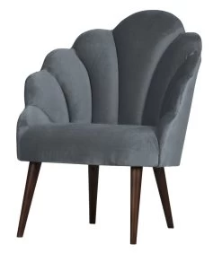 WOOOD SCHELP STOEL VELVET