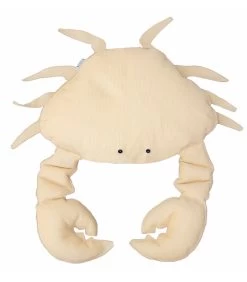 Drijvende XL-buitenpoef Krabvorm Raffia-effect