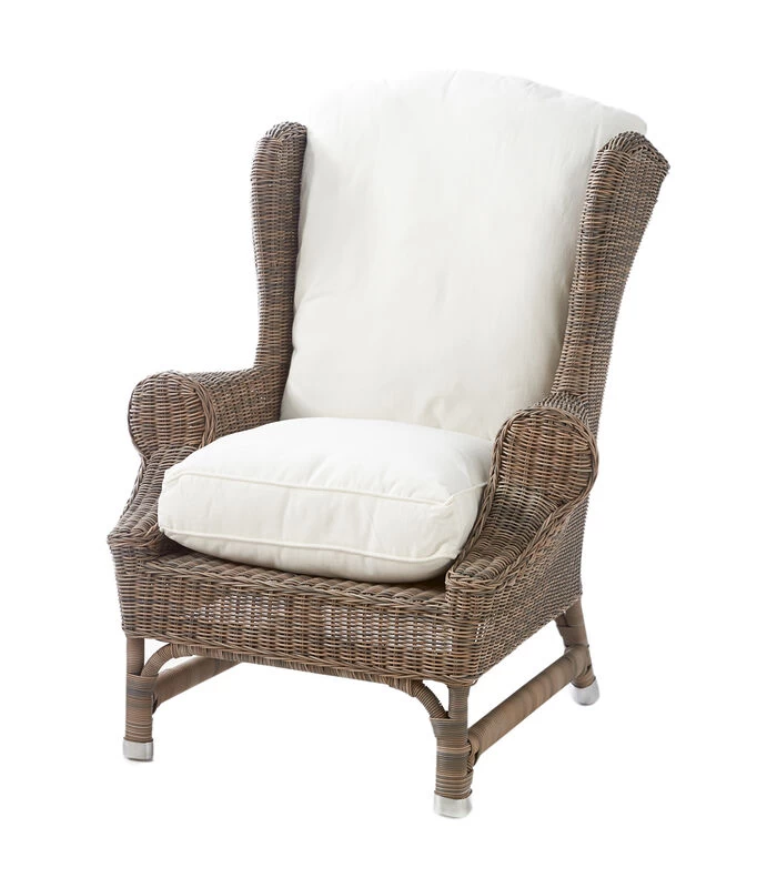 Tuinstoel Met Kussen - Nicolas Outdoor Wing Chair - Bruin 3 Tuinstoel Met Kussen - Nicolas Outdoor Wing Chair - Bruin