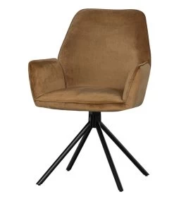 WOOOD Amber Eetkamerstoel - Fluweel - Karamel - Set Van 2 -Meubilair Verkoop 25453c7a3e5943f186fb336b52a9deee