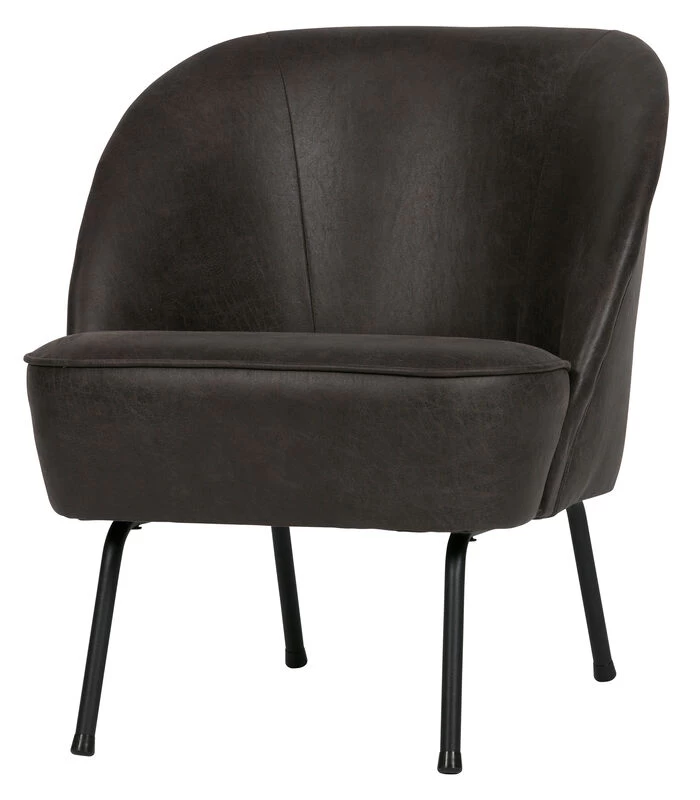 BePureHome Vogue Fauteuil - Recycle Leer - Zwart - 69x57x70 4 BePureHome Vogue Fauteuil - Recycle Leer - Zwart - 69x57x70 - Afbeelding 2