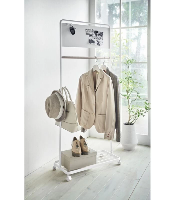 Yamazaki Kids Coat Rack With Panel - Tower - White 6 Yamazaki Kids Coat Rack With Panel - Tower - White - Afbeelding 4