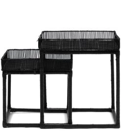 Bijzettafel Zwart - Punta Cana End Table - Set Van 2 Stuks Zwart