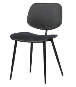 WOOOD Jackie Eetkamerstoel - Fluweel - Grijs - Set Van 2 -Meubilair Verkoop 2cbb03c7da5547f6a42b7409a3f28356