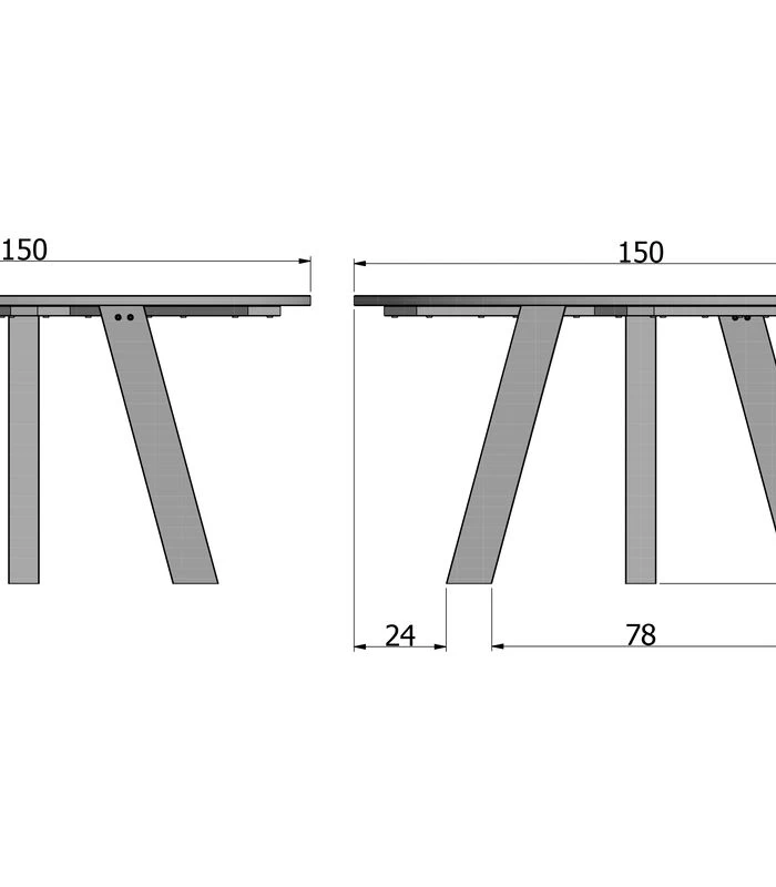 WOOOD Rhonda Eetkamertafel XL - Eiken - Blacknight - 75x150x150 6 WOOOD Rhonda Eetkamertafel XL - Eiken - Blacknight - 75x150x150 - Afbeelding 4