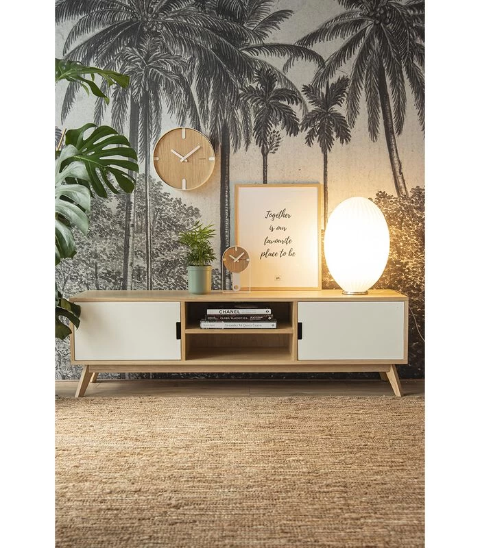 Leitmotiv Televisiekast Snap Wood - Met 2 Deuren -150x36x45cm 4 Leitmotiv Televisiekast Snap Wood - Met 2 Deuren -150x36x45cm - Afbeelding 2