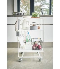 Yamazaki 3-tiered Kitchen Wagon - Tower - White 9 Yamazaki 3-tiered Kitchen Wagon - Tower - White -Meubilair Verkoop 331ed1eb89fe446c9e6a5644311640fe