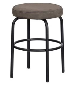 Exclusive Tris Kruk - Leer - Zwart/ Bruin - 45x38x38