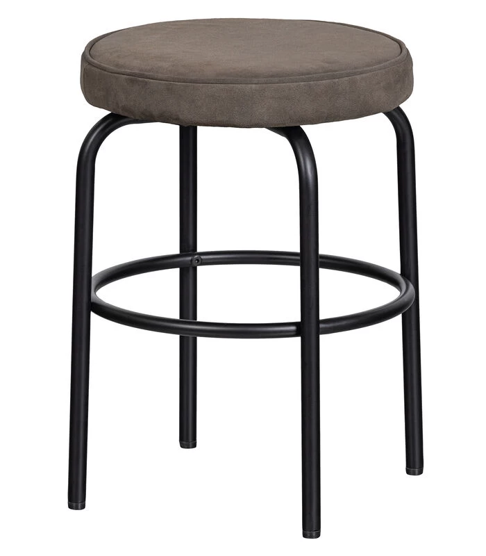 Exclusive Tris Kruk - Leer - Zwart/ Bruin - 45x38x38 3 Exclusive Tris Kruk - Leer - Zwart/ Bruin - 45x38x38