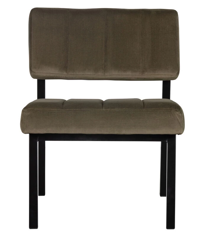 Exclusive Kaja Fauteuil - Velvet - Army - 72x55x74 3 Exclusive Kaja Fauteuil - Velvet - Army - 72x55x74