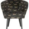 WOOOD Bo Fauteuil - Velvet - Panter Print - 71x69x76