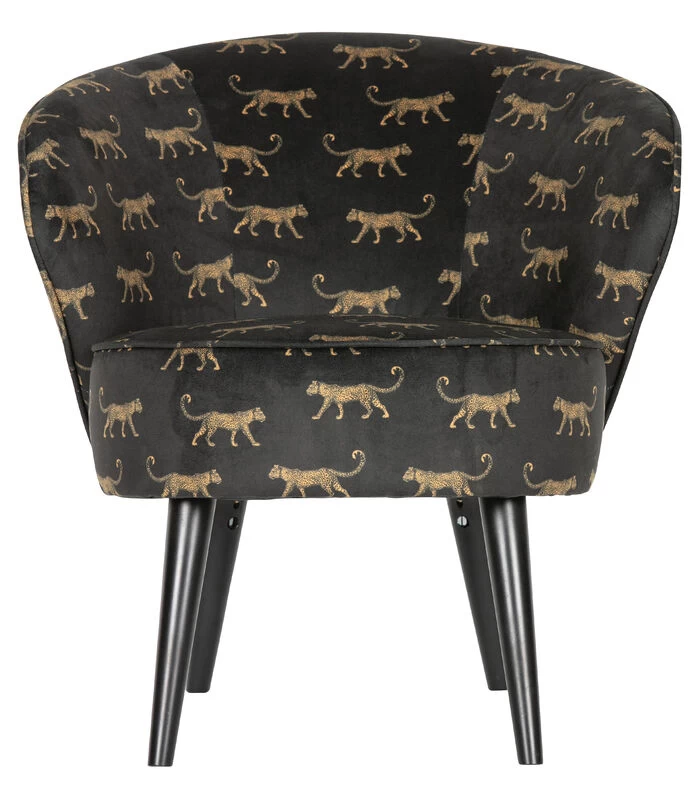 WOOOD Bo Fauteuil - Velvet - Panter Print - 71x69x76 3 WOOOD Bo Fauteuil - Velvet - Panter Print - 71x69x76