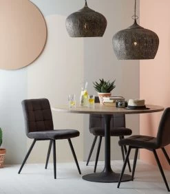 Eettafel Biboca - Hout/Zwart - Ø120cm -Meubilair Verkoop 38bc7d4b91b046c1b940d35d2edb7c37