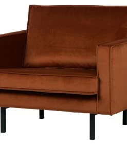 BePureHome Rodeo Fauteuil - Velvet - Roest - 85x105x86 -Meubilair Verkoop 3948b160b9d94e428106fd260a9fff54
