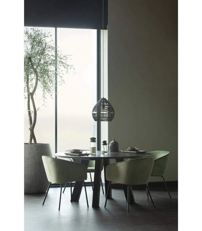 WOOOD Rhonda Eetkamertafel XL - Eiken - Blacknight - 75x150x150 4 WOOOD Rhonda Eetkamertafel XL - Eiken - Blacknight - 75x150x150 - Afbeelding 2