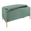 Leitmotiv Bank Snog XL - Velvet Jade Groen, Goud Geverfde Poten - 90x45x45cm -Meubilair Verkoop 3a1fc8c26d0342bf9ecd0bb8bd183fee