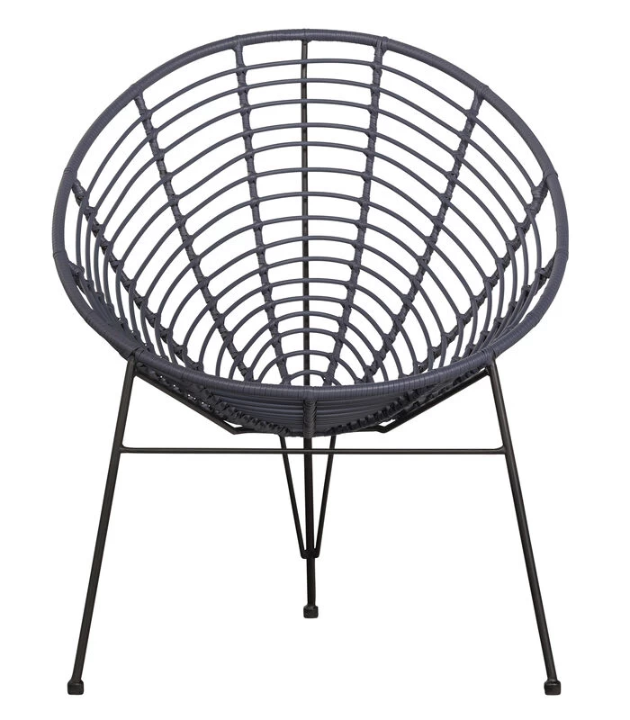 WOOOD Loungestoel Buiten Jane - PE/Metaal - Inkt - 88x72x81 5 WOOOD Loungestoel Buiten Jane - PE/Metaal - Inkt - 88x72x81 - Afbeelding 3