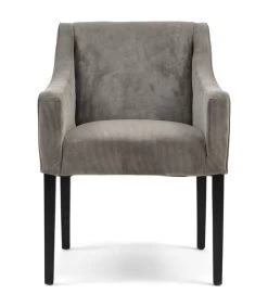 Eetkamerstoel Met Armleuning - Savile Row Dining Armchair - Ribstof - Grijs