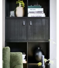 VTwonen Lower Case 4 Vakken Met Onderstel - Grenen - Zwart - 93x81x35 -Meubilair Verkoop 3da7a7eecb0744c38ea8ab05c68b99c5