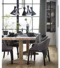 VTwonen Scroll Eetkamerstoel - Stof - Warm Grijs - 76x53x50 -Meubilair Verkoop 3ddcc98a6a454d1a85e23dcd8a4cf093