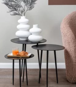 Leitmotiv Bijzettafel Supreme - Zwart - Ø32,5cm -Meubilair Verkoop 3f70ec47c7cc454c98352e715c104f75