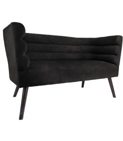 Leitmotiv Bank Explicit - Suede Look Zwart - 128x71x74cm -Meubilair Verkoop 4118e89aacee405899fac0aede8f3065