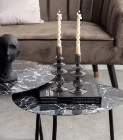 Leitmotiv Bijzettafel Ovoid - Zwart - 67x60x42 Cm -Meubilair Verkoop 41811867349b447dad286015f36750e6