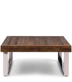 Salontafel Industrieel - Washington Table - 90x90 Cm - Zilver