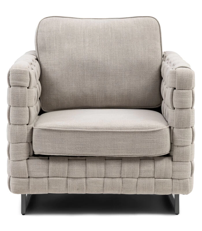 Riviera Maison Fauteuil Met Armleuning - Room 48 Armchair Mouliné - Linnen - Naturel 3 Riviera Maison Fauteuil Met Armleuning - Room 48 Armchair Mouliné - Linnen - Naturel