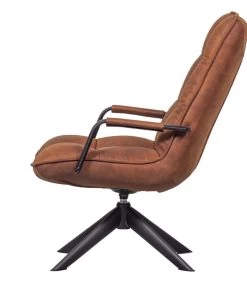 WOOOD Jouke Draaifauteuil Met Armleuning - Kunstleer - Cognac - 96x70x85 -Meubilair Verkoop 4398fc2530ac461d98e5c8ec4444bac4