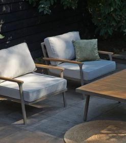 Loungestoel Tuin Orlando - Aluminium - Champagne - 82x89x75 -Meubilair Verkoop 4414c4e5759b4fb5b05858ce0ab3d554
